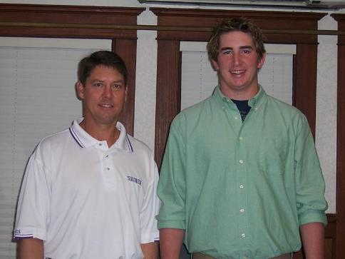 Coach Steve Cerny and Dylan Hagens