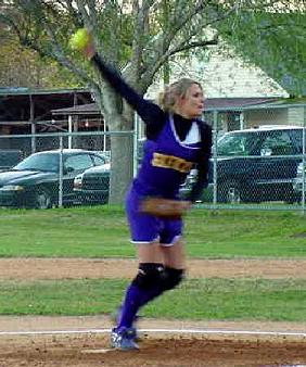 Shiner pitcher Heather Haas