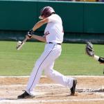 A Johnson City batter makes contact.